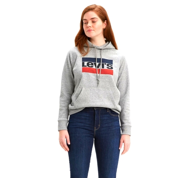 Levi's Jackets & Blazers - Levi's Women's Sprotwear Logo Hoodie- size small- EUC/ no call outs 🩶